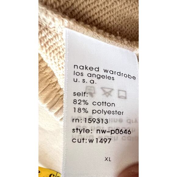Naked Wardrobe Joggers Sweat Pants Athletic Warm Cozy Women XL Neutral NEW - Picture 9 of 9